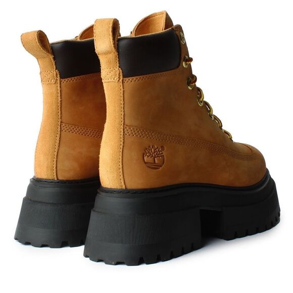 Timberland Women’s Size 7 Chunky Platform Lace-Up Boots – Tan Nubuck - Picture 3 of 13